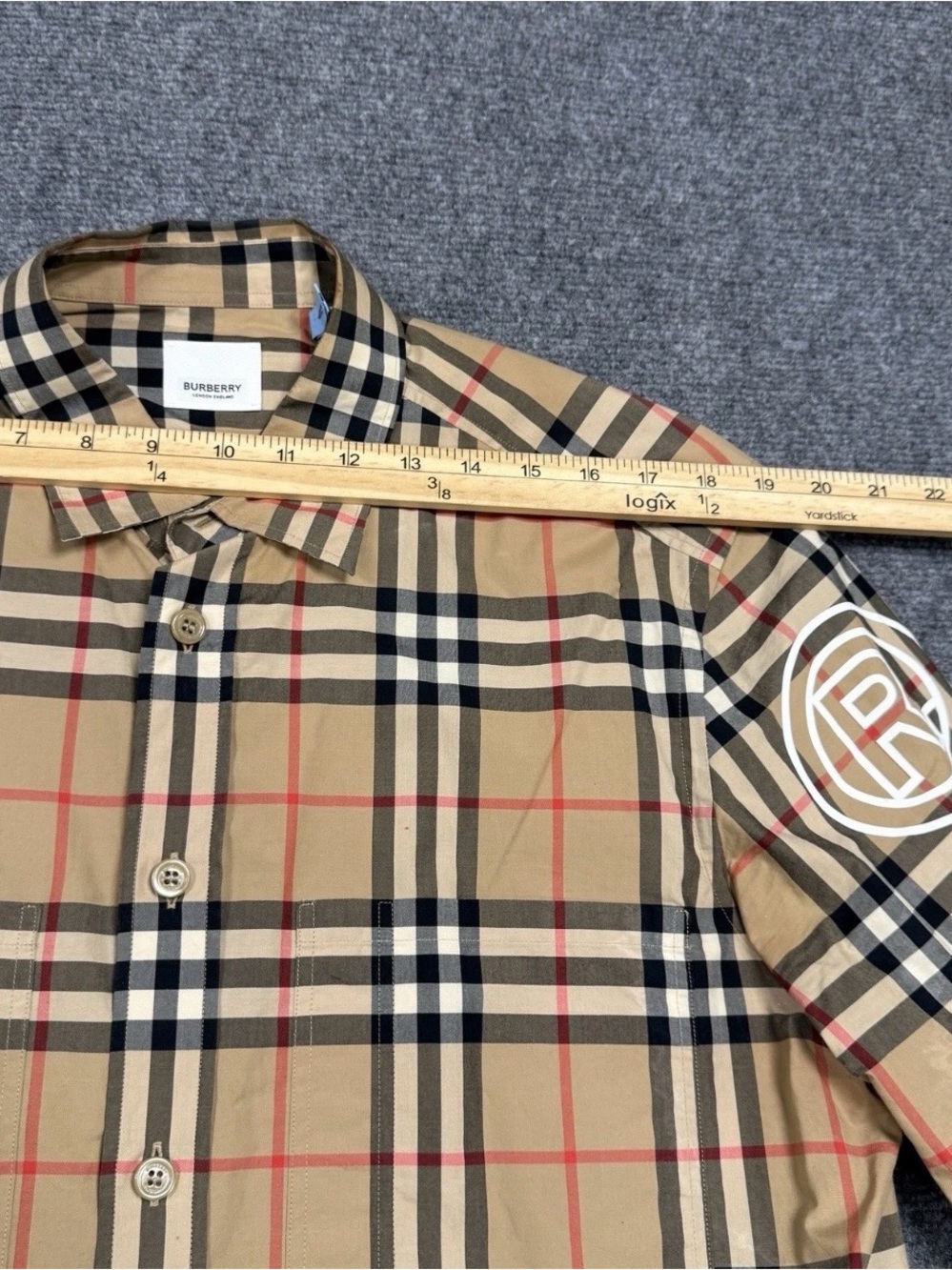BURBERRY Buttoned Up Collared Shirt Check Large L - Picture 7 of 14